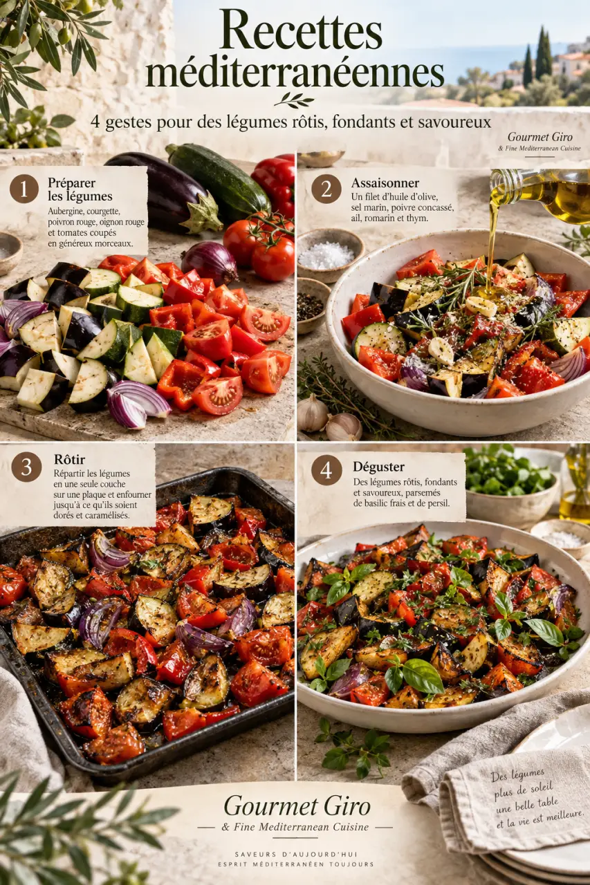 Recettes méditerranéennes : 4 gestes pour des légumes rôtis, fondants et savoureux