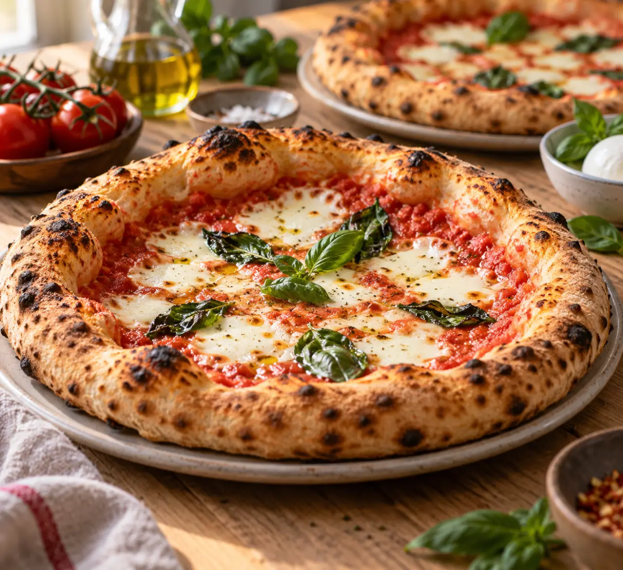 Recettes de pizza napolitaine : un bord gonflé, même au four domestique